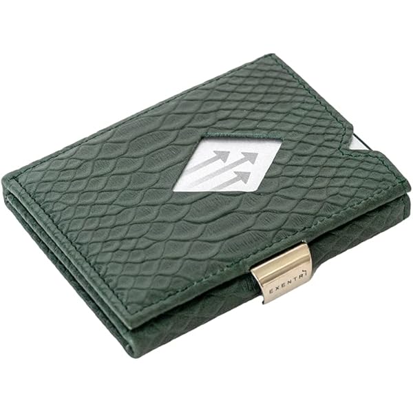 3/C FOLD WALLET BLACK ① EXENTRI Trifold Wallets w/RFID Premium Leather w/Stainless